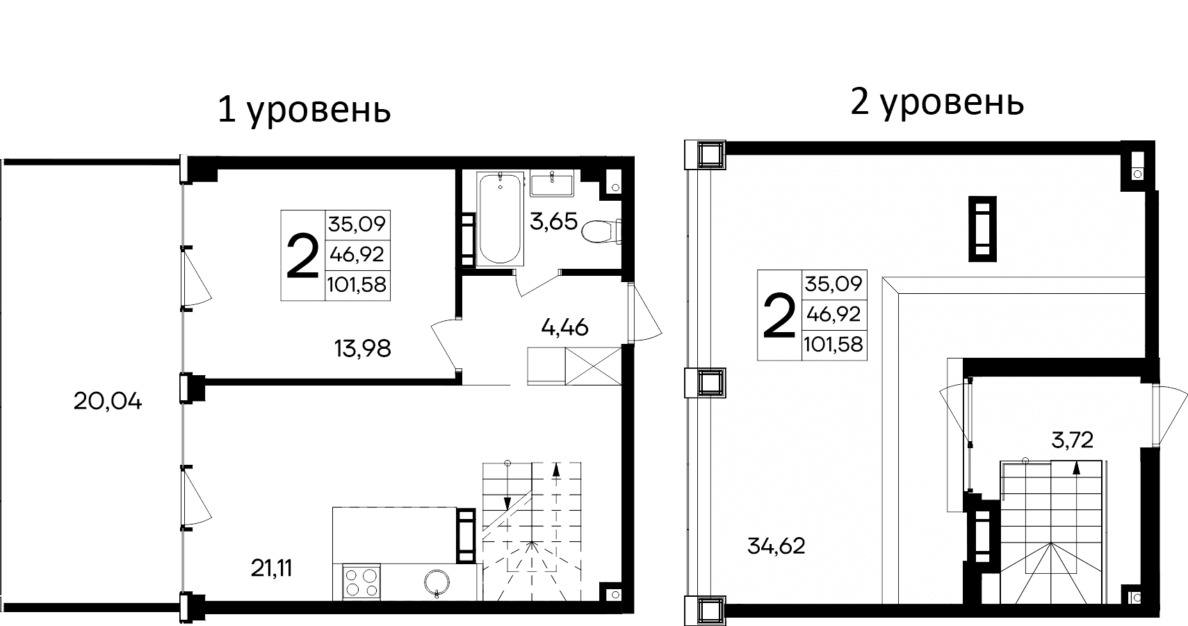 2-комн., 81.54 м²
