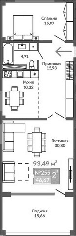 2-комн., 77.83 м²