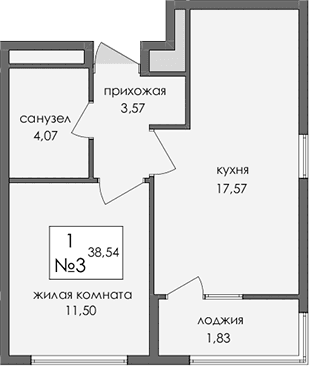 1-комн., 36.71 м²
