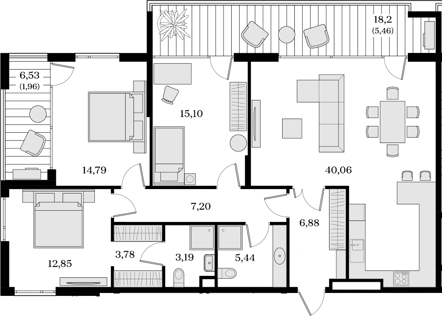 4-комн., 109.29 м²