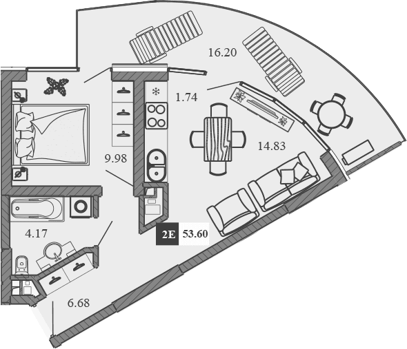 2-комн., 37.4 м²