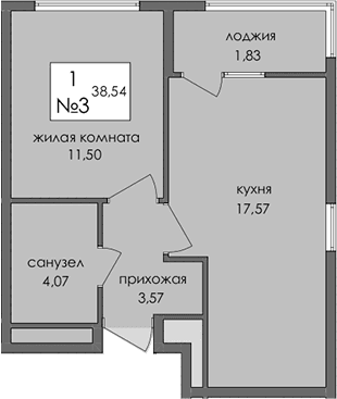 1-комн., 36.71 м²