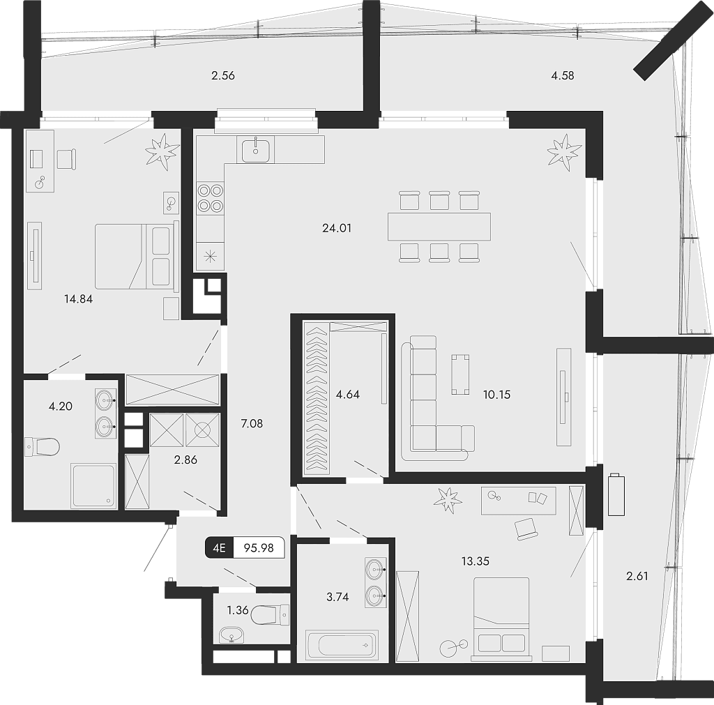 4-комн., 86.23 м²