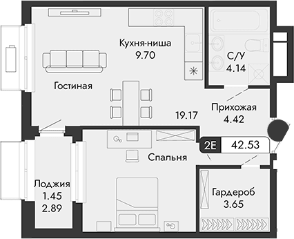 Своб. план., 41.08 м²