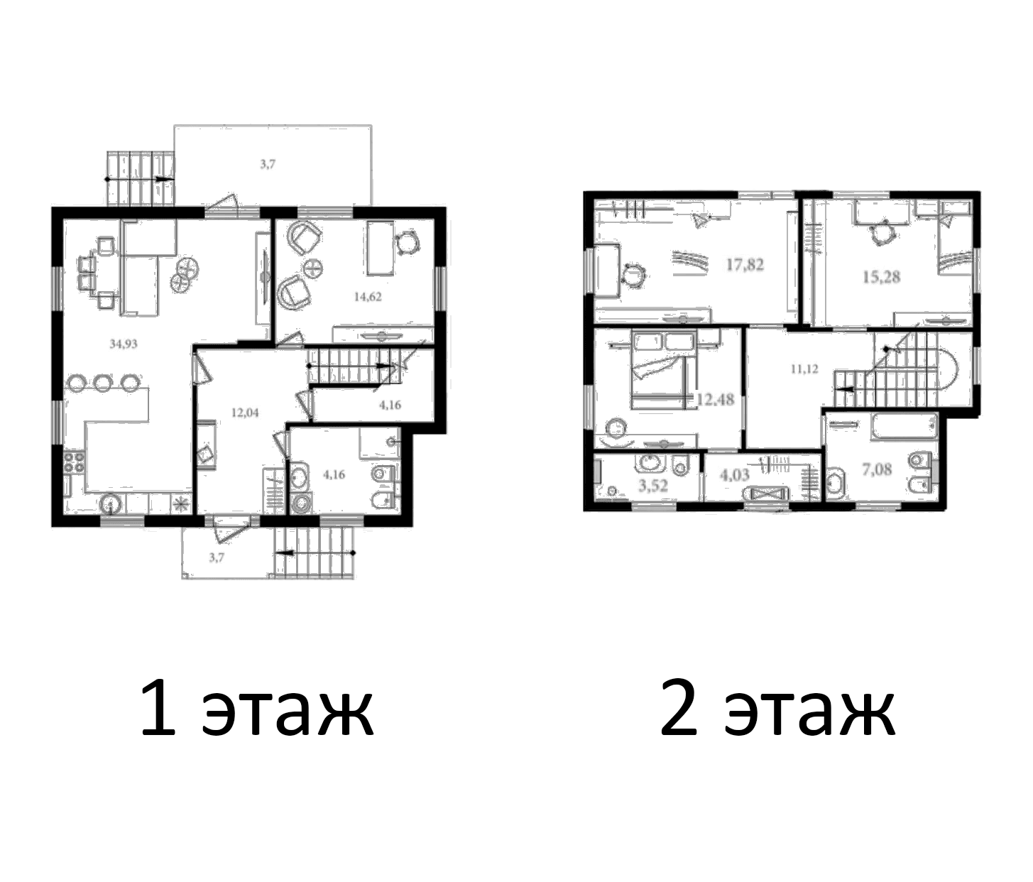 Коттеджи, 153.88 м²