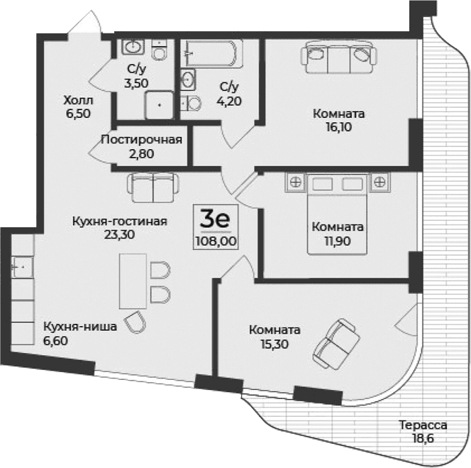 4-комн., 89.4 м²