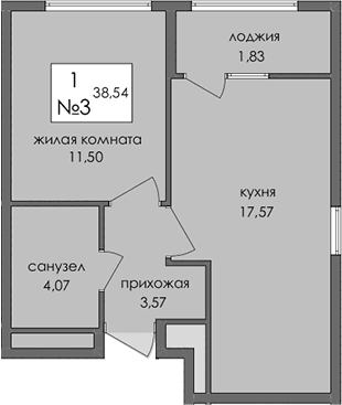 1-комн., 36.71 м²