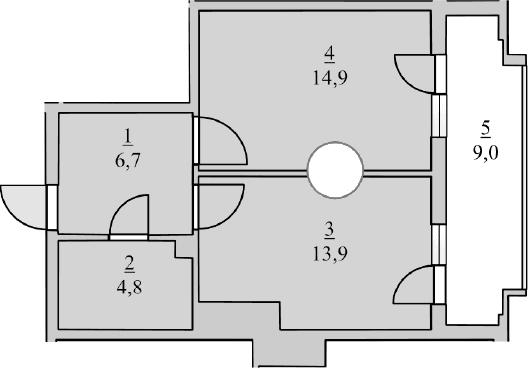 1-комн., 40.3 м²