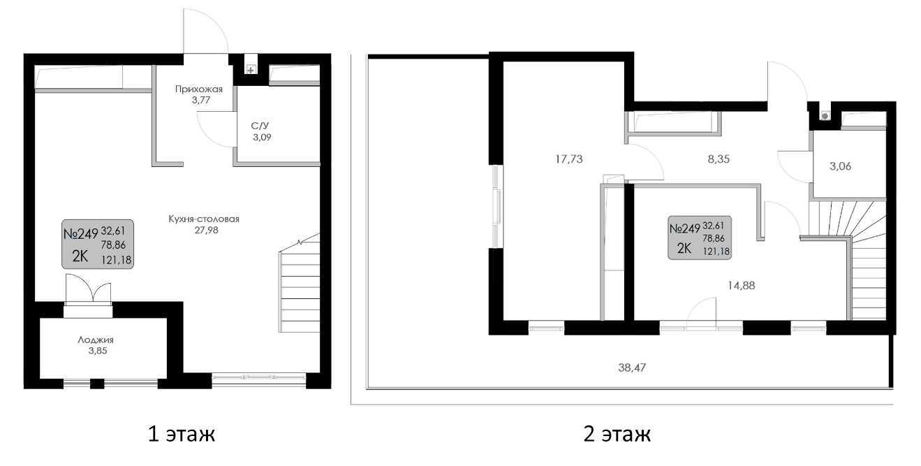 2-комн., 78.86 м²