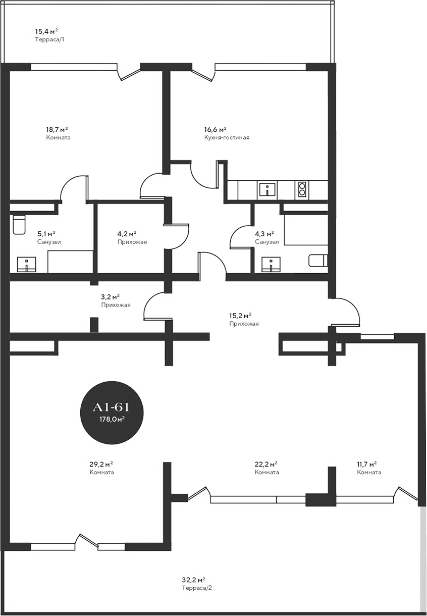 5-комн., 130.4 м²