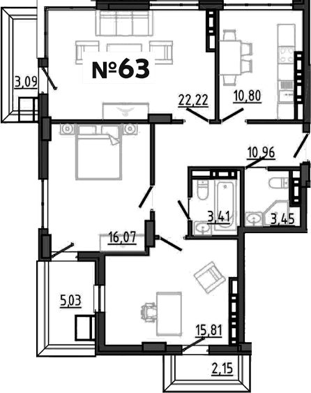 3-комн., 81.71 м²