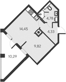 2-комн., 33.38 м²