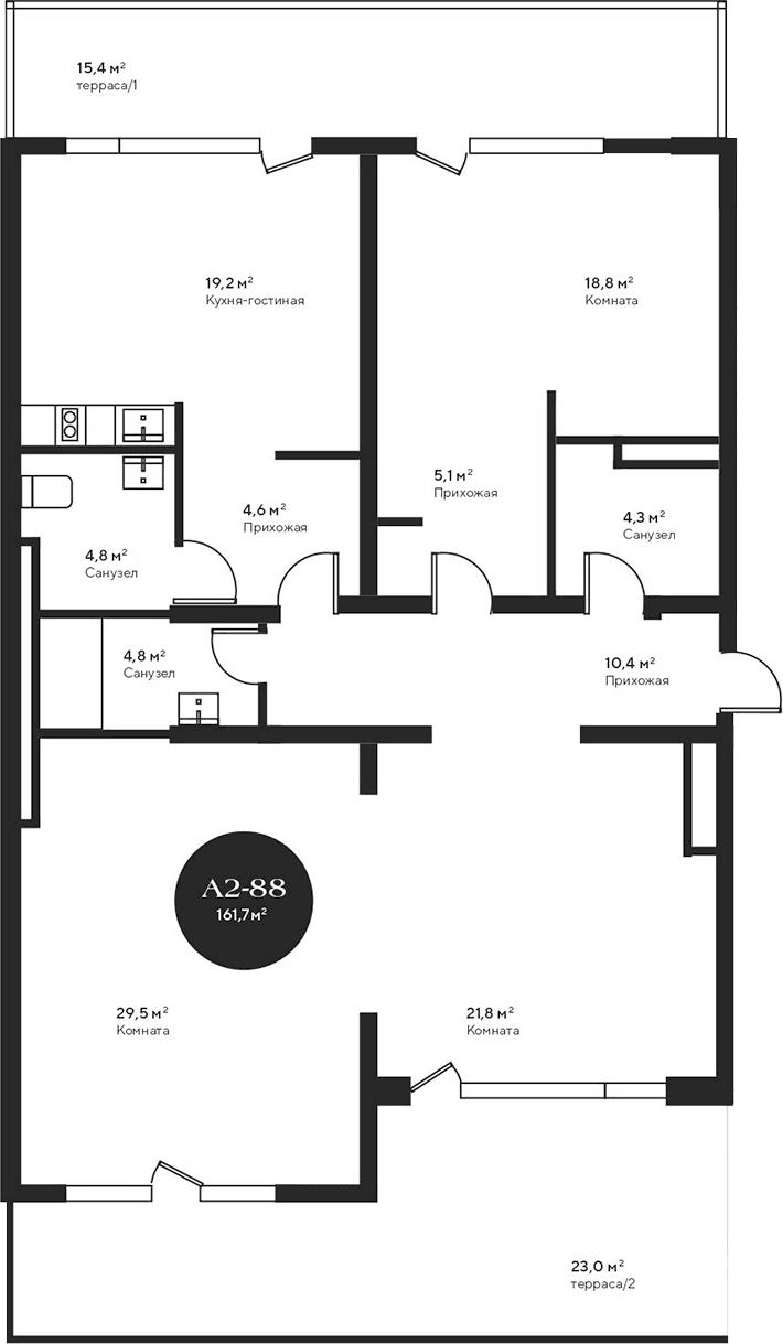 4-комн., 123.3 м²