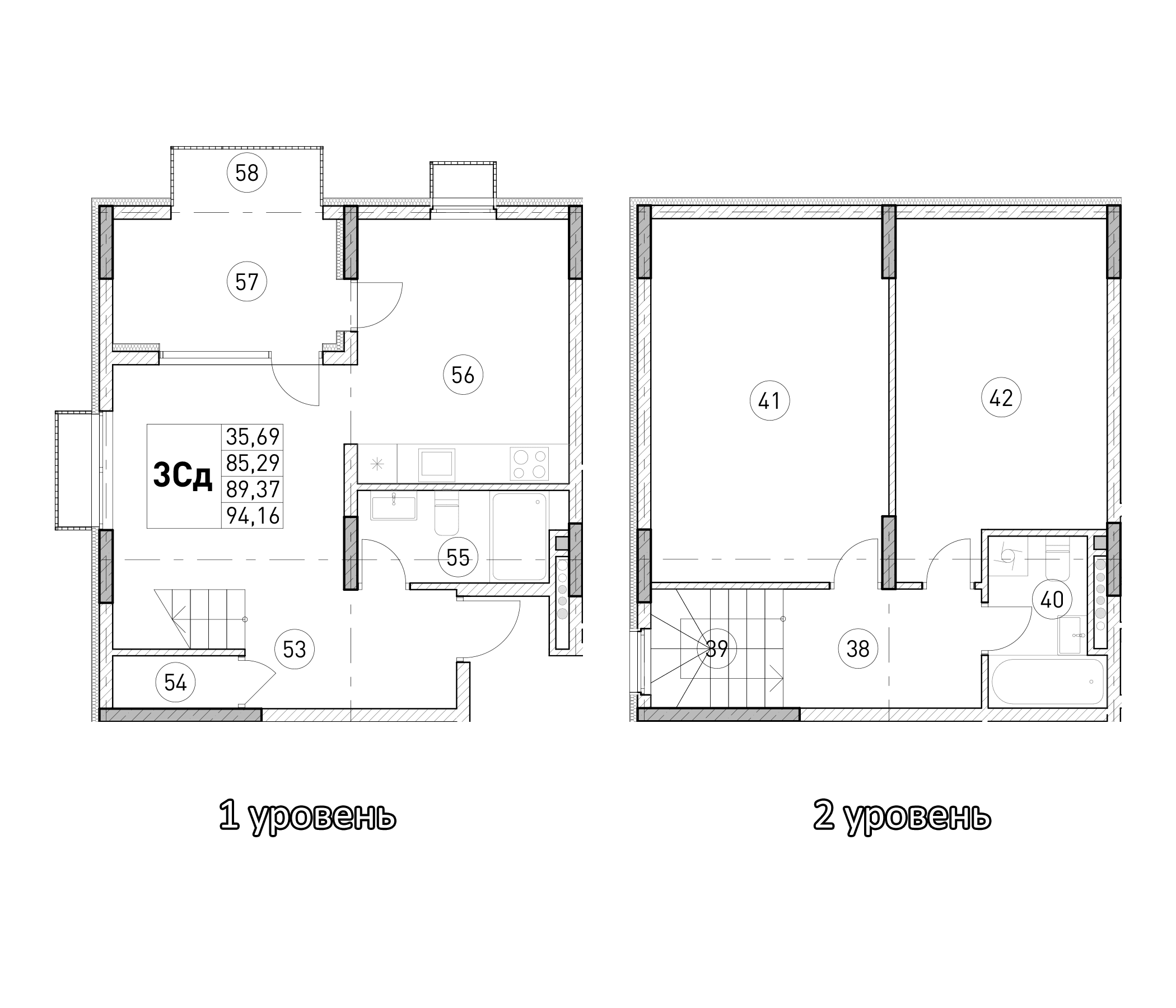 2-комн., 85.29 м²