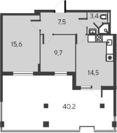 3-комн., 50.7 м²