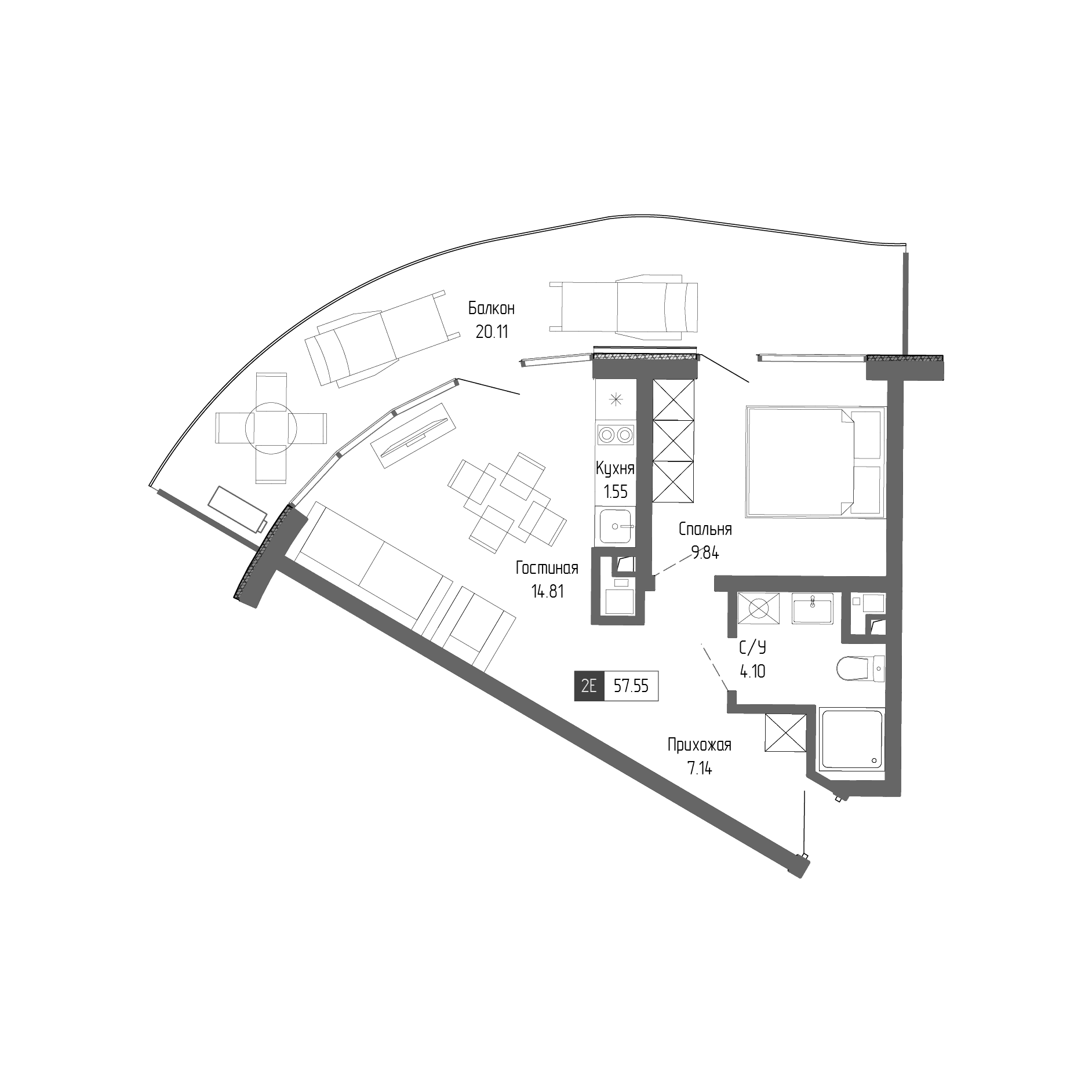 2-комн., 37.44 м²