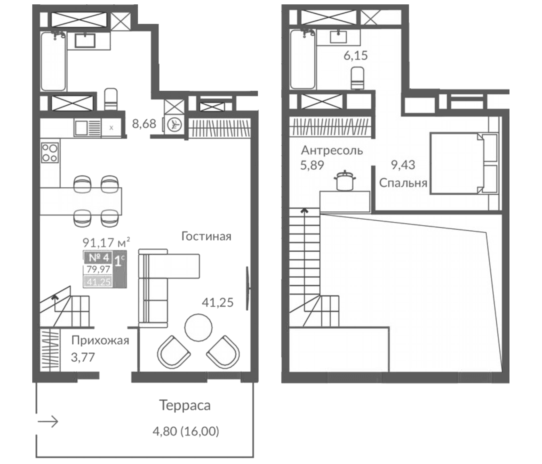 3-комн., 75.17 м²