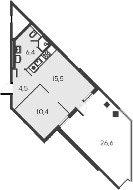 2-комн., 36.8 м²
