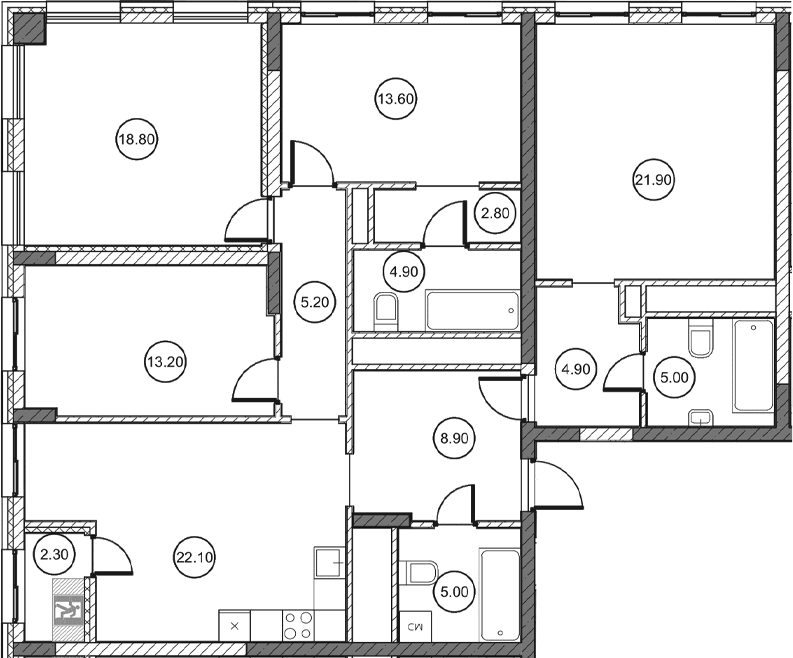 4-комн., 112.65 м²
