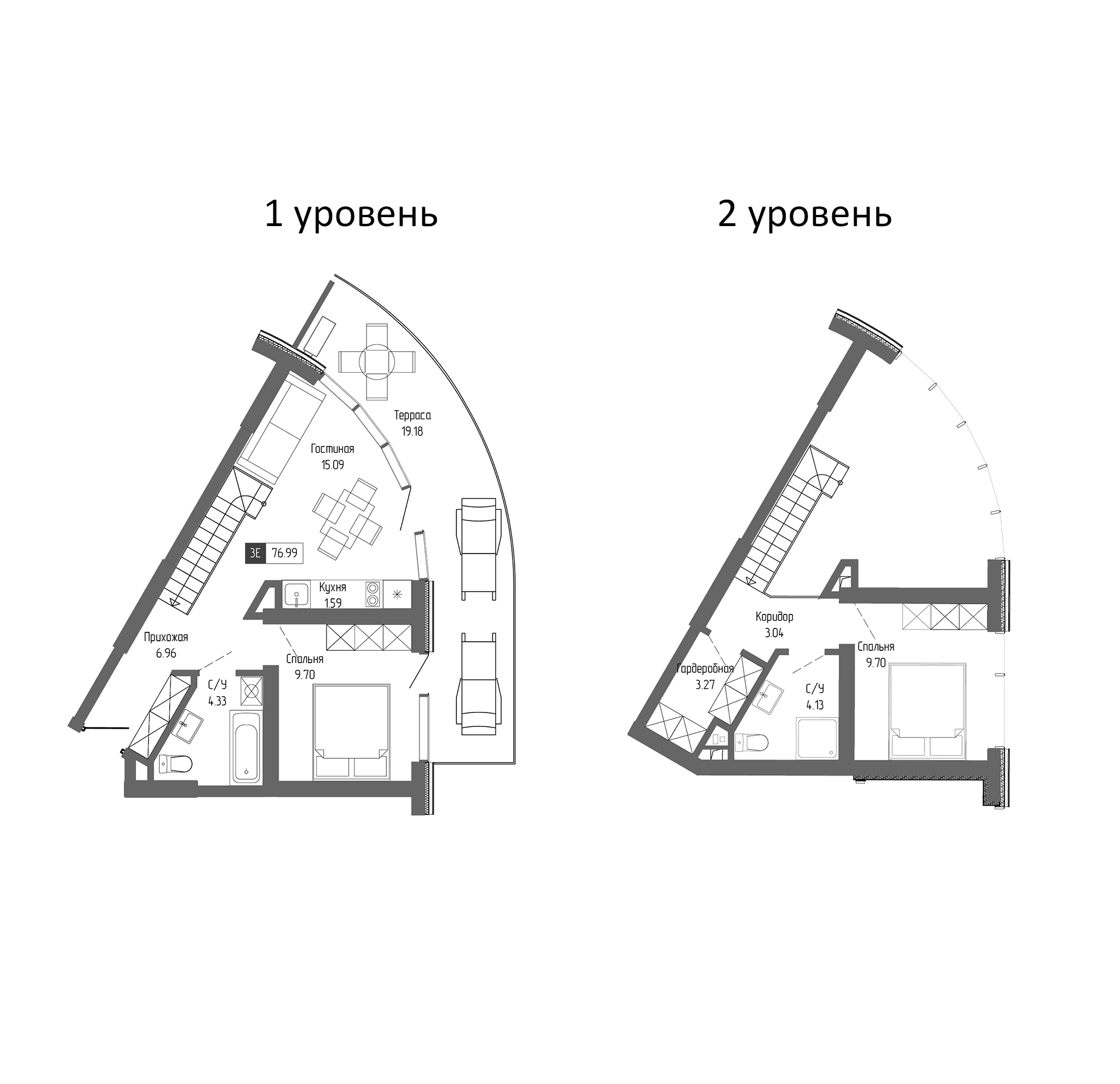 3-комн., 57.81 м²