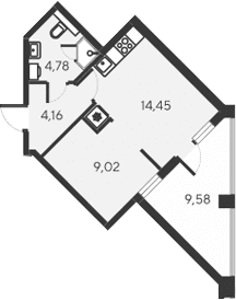 2-комн., 32.41 м²