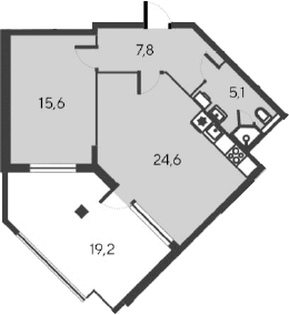 2-комн., 53.1 м²