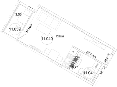 Студия, 24.31 м²
