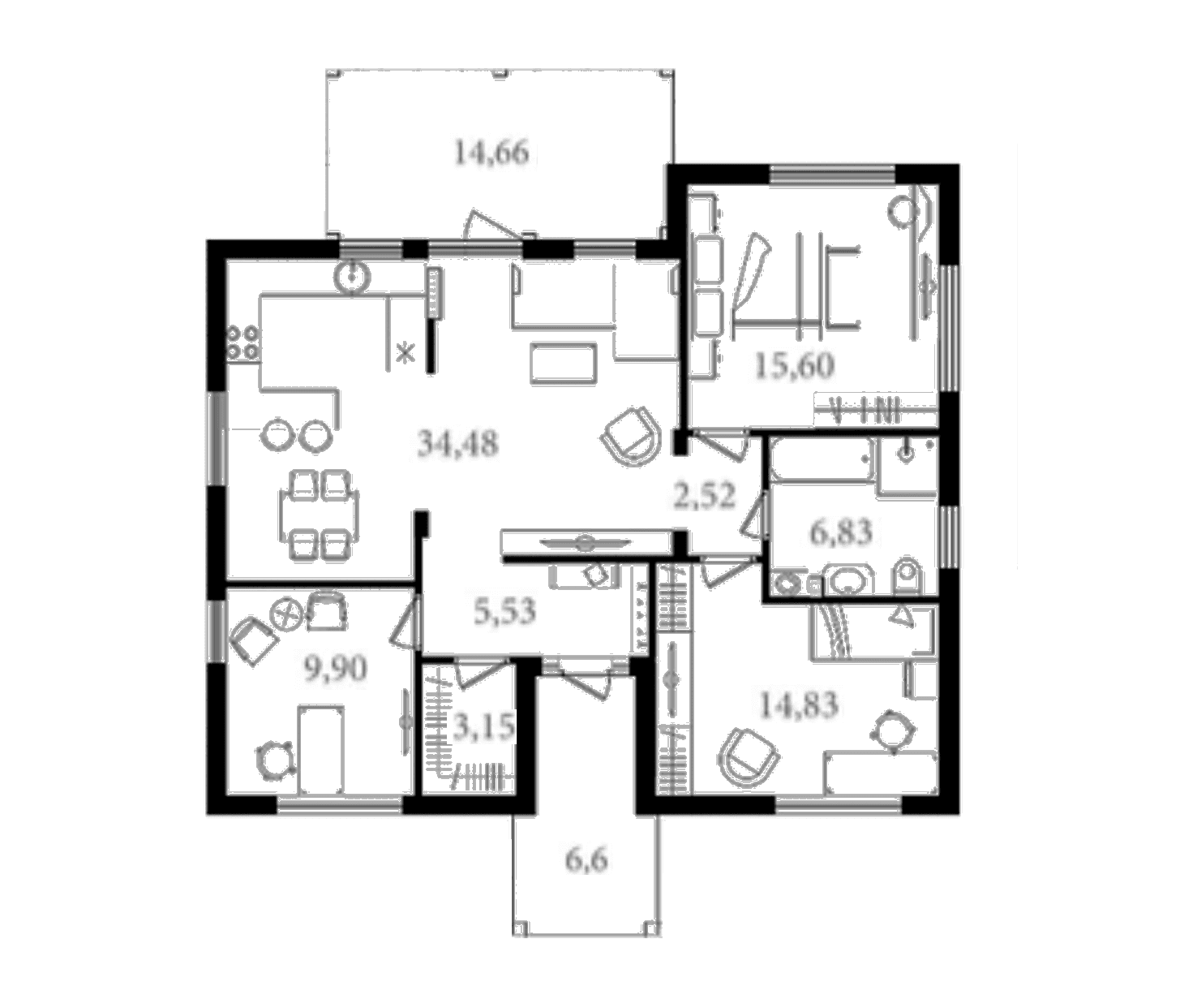 Коттеджи, 102.24 м²