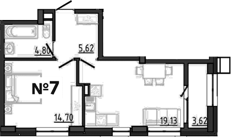 1-комн., 44.25 м²