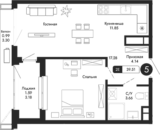 Своб. план., 36.93 м²