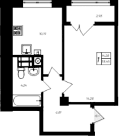 1-комн., 35.52 м²