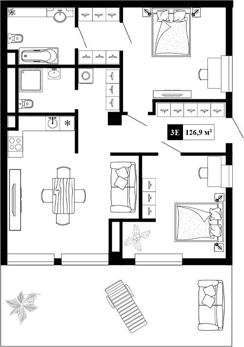 Своб. план., 126.9 м²