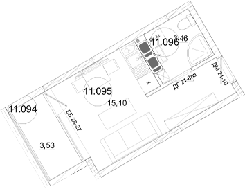Студия, 18.64 м²