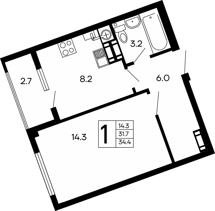 1-к. квартиры