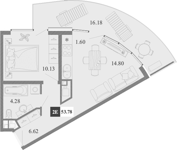 2-комн., 37.6 м²