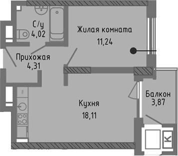 2-комн., 37.68 м²