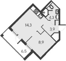 2-комн., 31.4 м²