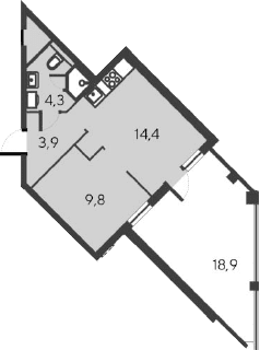 2-комн., 32.4 м²