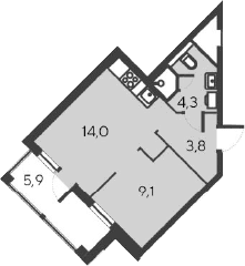 2-комн., 31.2 м²