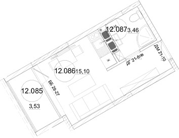 Студия, 18.64 м²