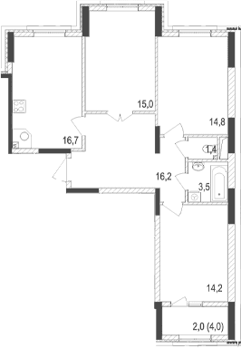 4-комн., 81.8 м²