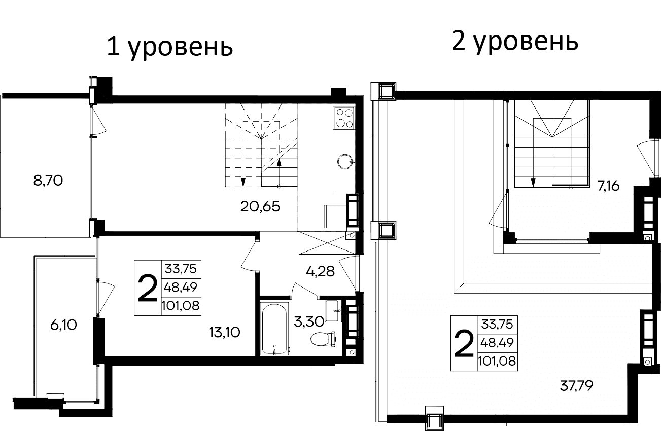 2-комн., 86.28 м²