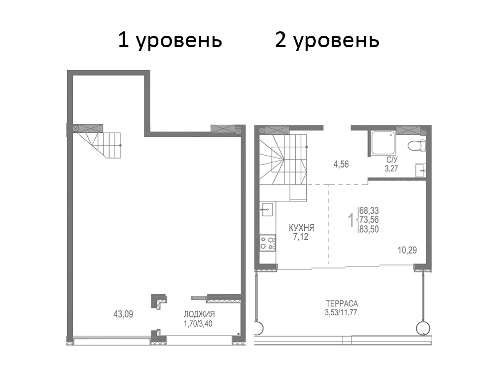 2-комн., 78.27 м²
