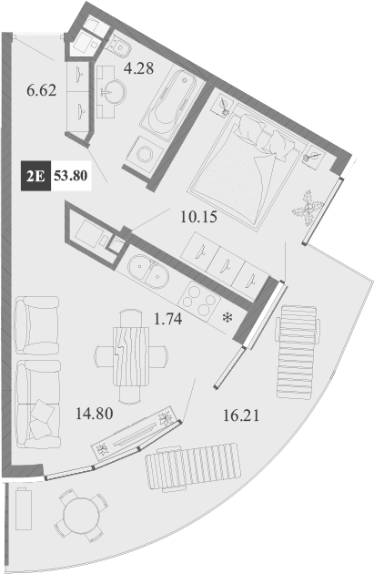 2-комн., 37.59 м²