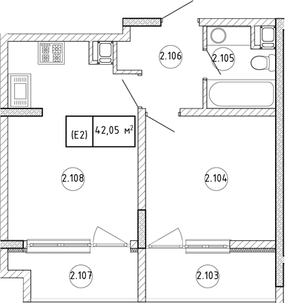 2-комн., 33.88 м²