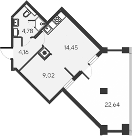 2-комн., 32.41 м²