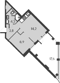 2-комн., 31.2 м²