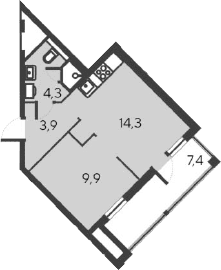 2-комн., 32.4 м²