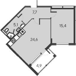 2-комн., 52.8 м²