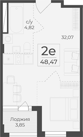 Своб. план., 44.62 м²